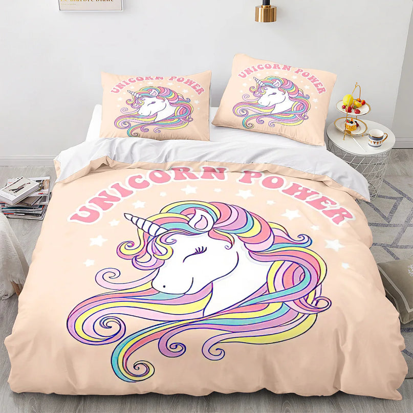 Einhorn Bettwäsche Blumen