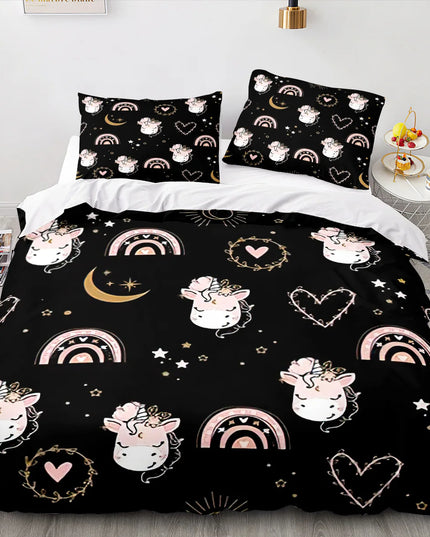 Einhorn-Bettwäsche-Set Kawaii