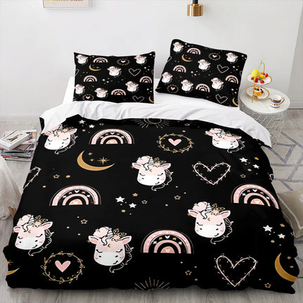 Einhorn-Bettwäsche-Set Kawaii