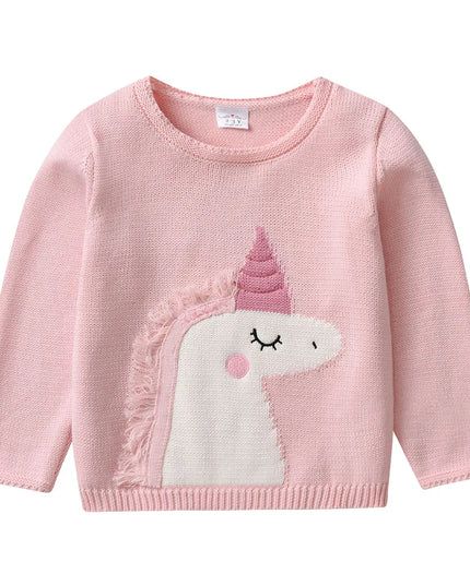 Damen Einhorn Pullover Rosa Herz