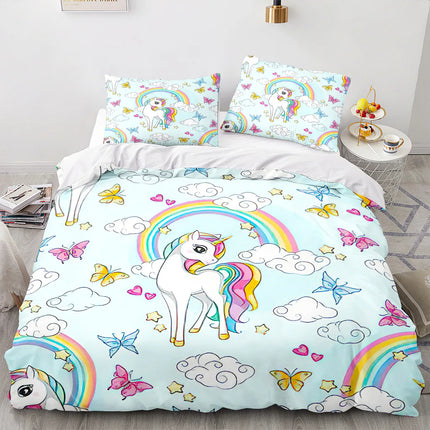 Einhorn Bettwäsche Regenbogen