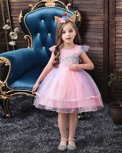 Mädchengeburtstag Einhorn Kleid