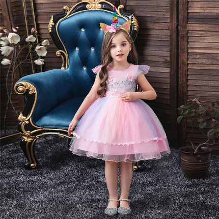 Mädchengeburtstag Einhorn Kleid