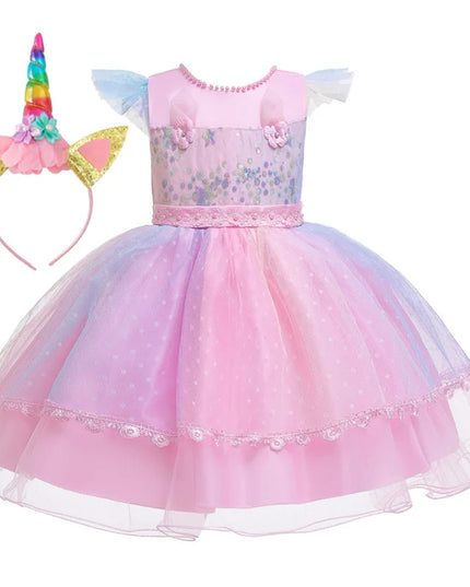 Mädchengeburtstag Einhorn Kleid