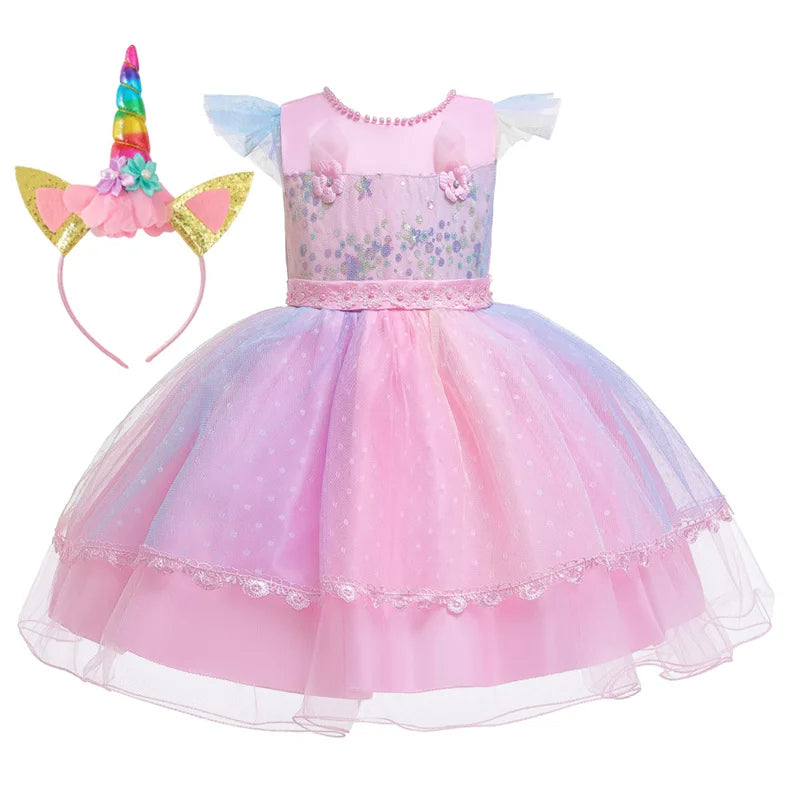 Mädchengeburtstag Einhorn Kleid