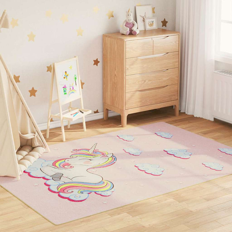 Dein kuscheliger Einhorn Teppich in Pink
