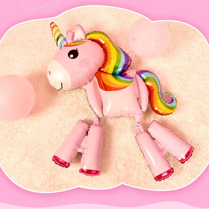 Dein 3D Regenbogen Einhorn Kuscheltier Ballon