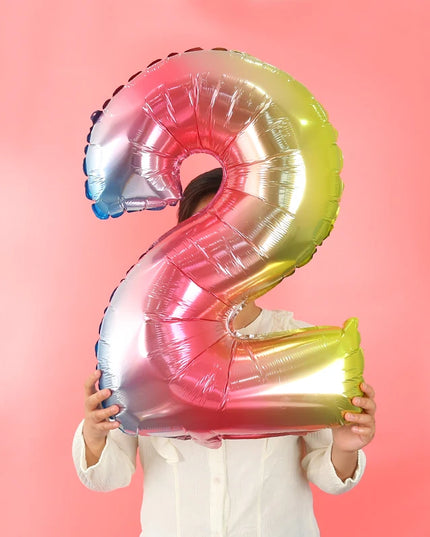 Dein 3D Regenbogen Einhorn Kuscheltier Ballon
