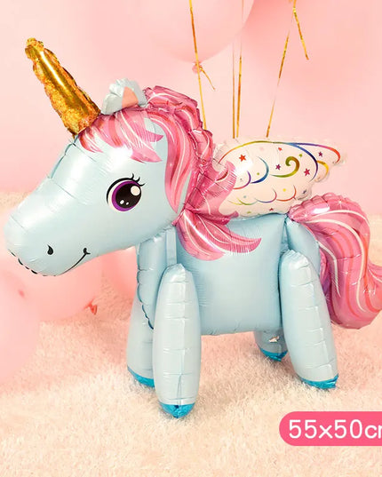 Dein 3D Regenbogen Einhorn Kuscheltier Ballon