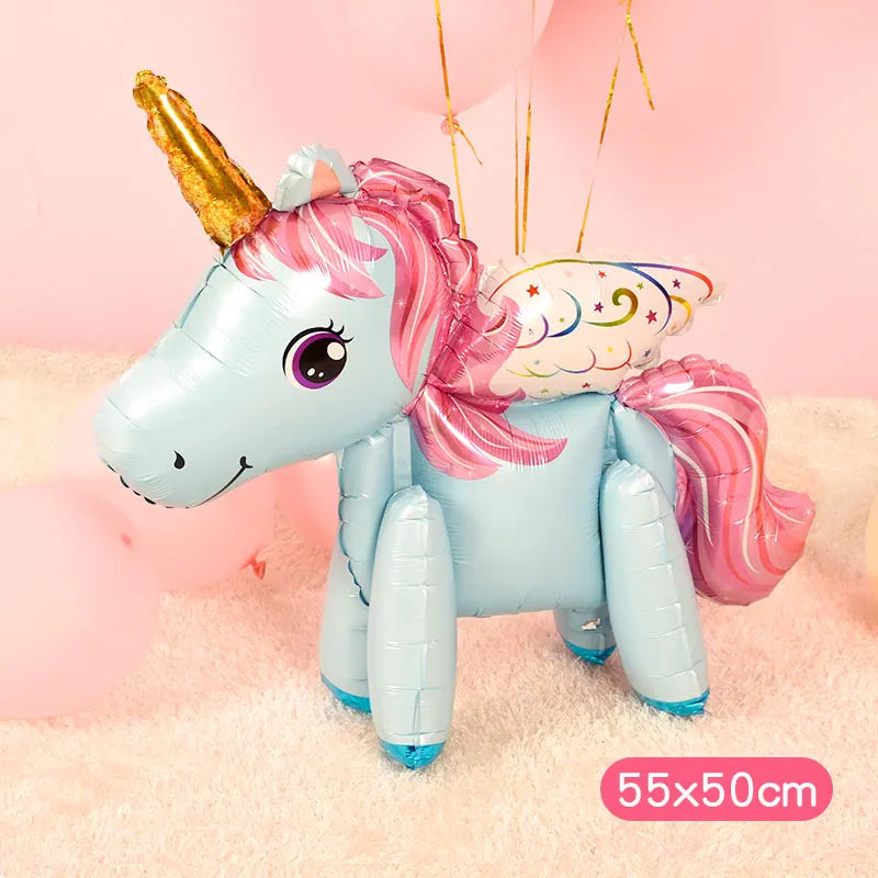 Dein 3D Regenbogen Einhorn Kuscheltier Ballon