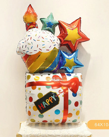 Dein 3D Regenbogen Einhorn Kuscheltier Ballon