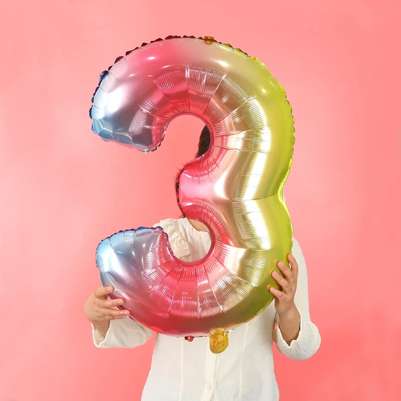 Dein 3D Regenbogen Einhorn Kuscheltier Ballon
