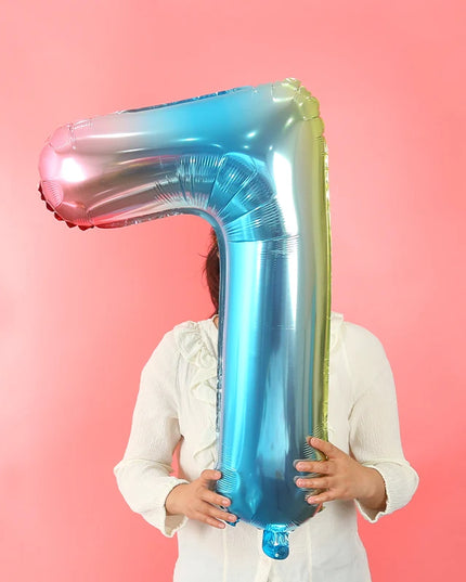 Dein 3D Regenbogen Einhorn Kuscheltier Ballon