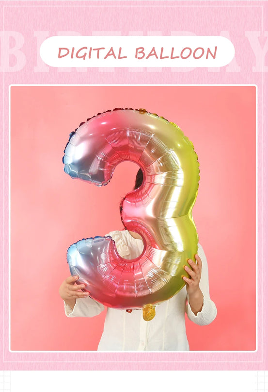 Dein 3D Regenbogen Einhorn Kuscheltier Ballon