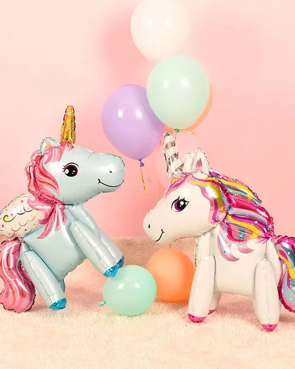 Dein 3D Regenbogen Einhorn Kuscheltier Ballon