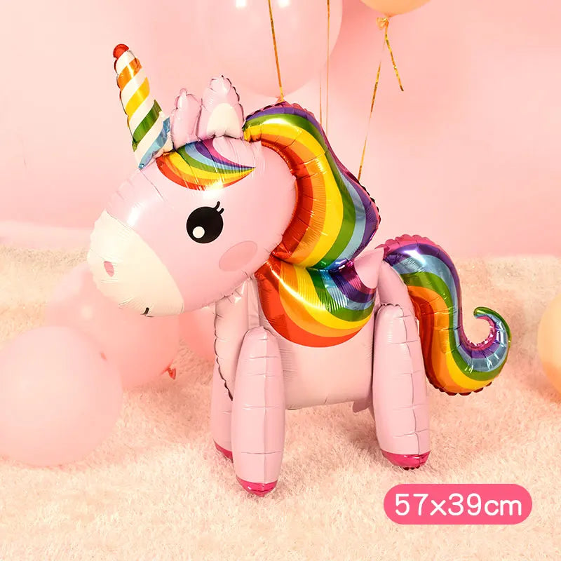 Dein 3D Regenbogen Einhorn Kuscheltier Ballon