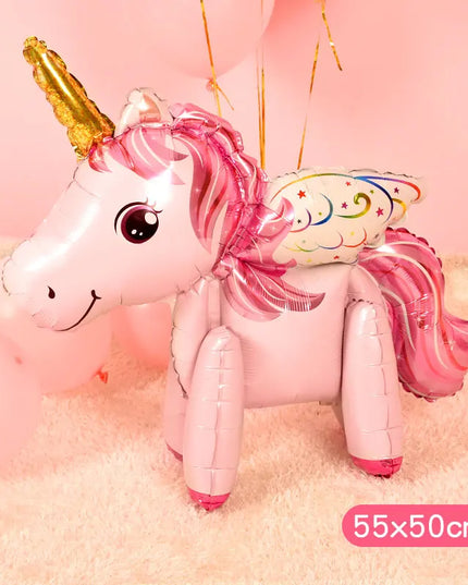 Dein 3D Regenbogen Einhorn Kuscheltier Ballon
