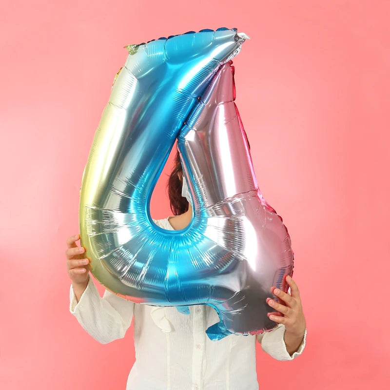 Dein 3D Regenbogen Einhorn Kuscheltier Ballon