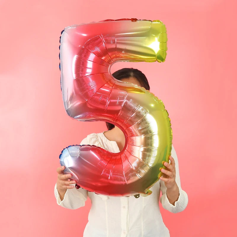 Dein 3D Regenbogen Einhorn Kuscheltier Ballon