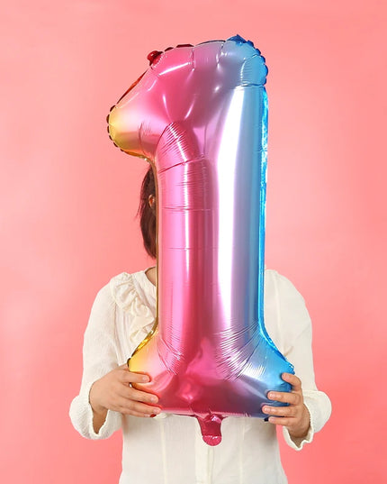 Dein 3D Regenbogen Einhorn Kuscheltier Ballon