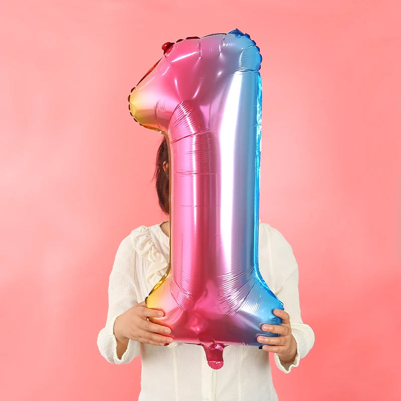 Dein 3D Regenbogen Einhorn Kuscheltier Ballon