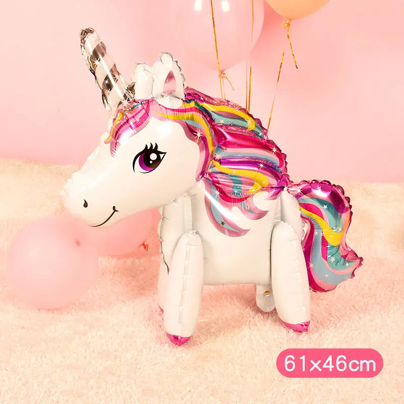 Dein 3D Regenbogen Einhorn Kuscheltier Ballon