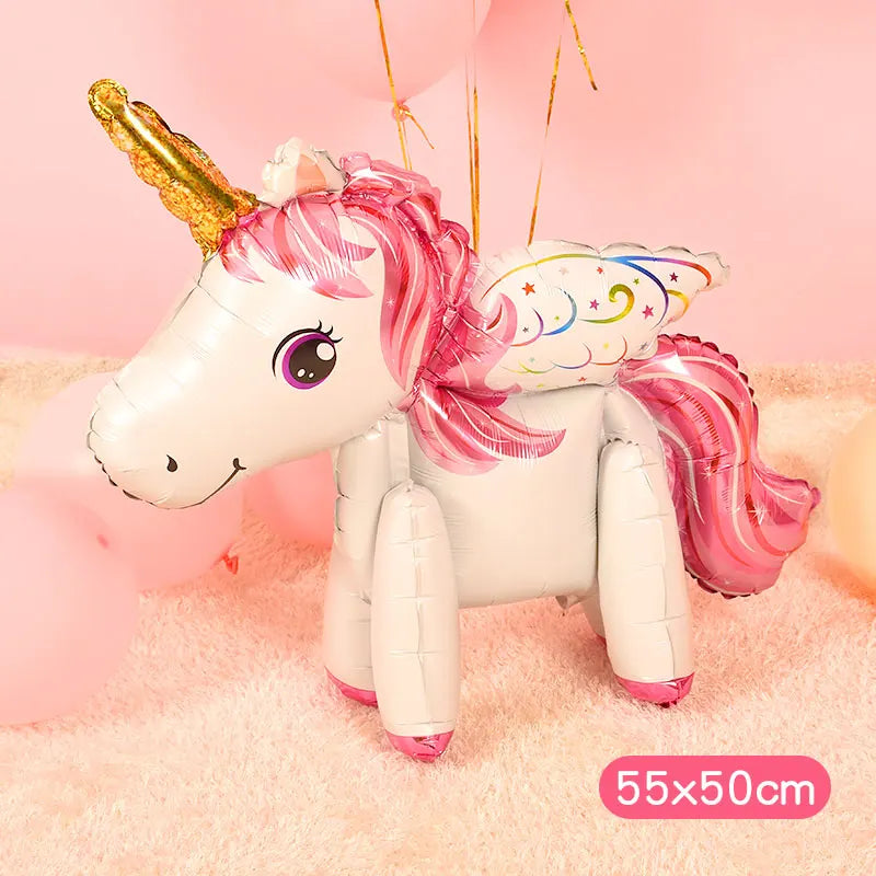 Dein 3D Regenbogen Einhorn Kuscheltier Ballon