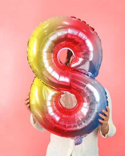 Dein 3D Regenbogen Einhorn Kuscheltier Ballon