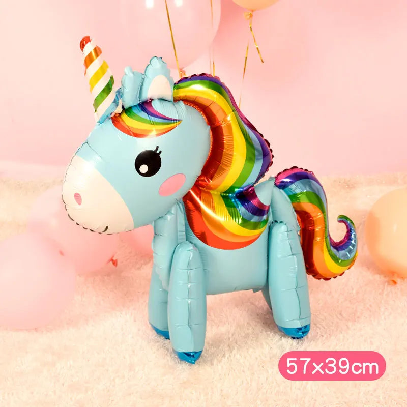 Dein 3D Regenbogen Einhorn Kuscheltier Ballon