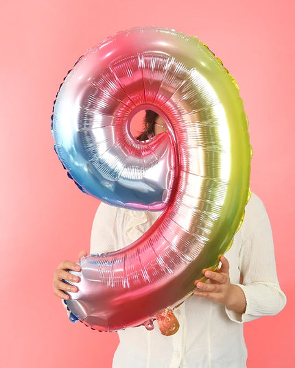 Dein 3D Regenbogen Einhorn Kuscheltier Ballon