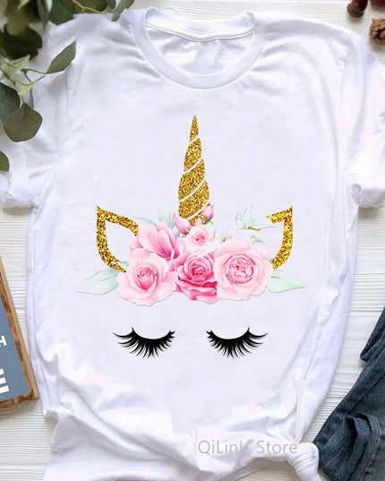 Dein blumiges Einhorn T-Shirt für den Sommer