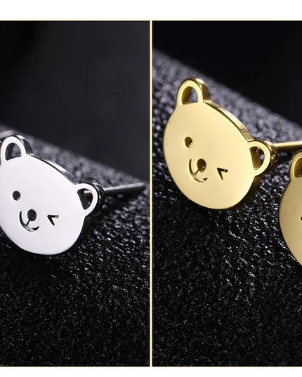 Glänzende Einhorn Ohrstecker in Silber