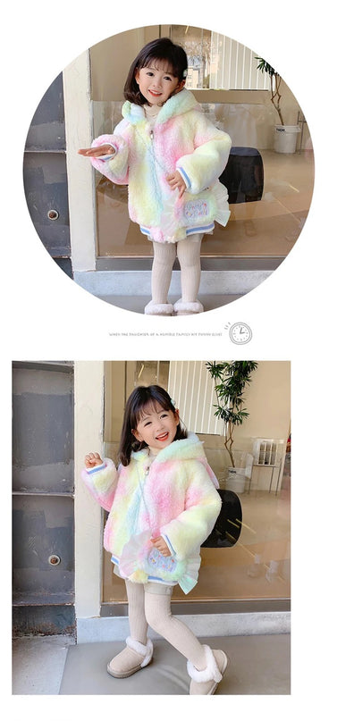 Deine flauschige Einhorn Winterjacke mit
