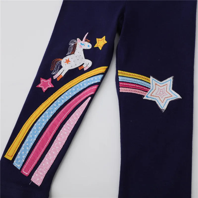 Deine coole Einhorn Leggings mit Stickerei