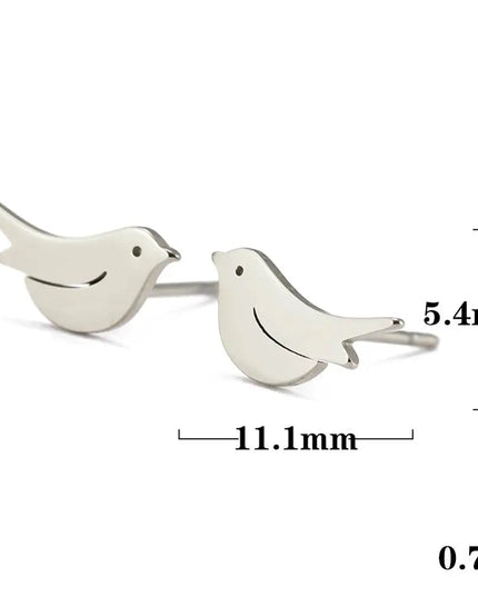 Glänzende Einhorn Ohrstecker in Silber