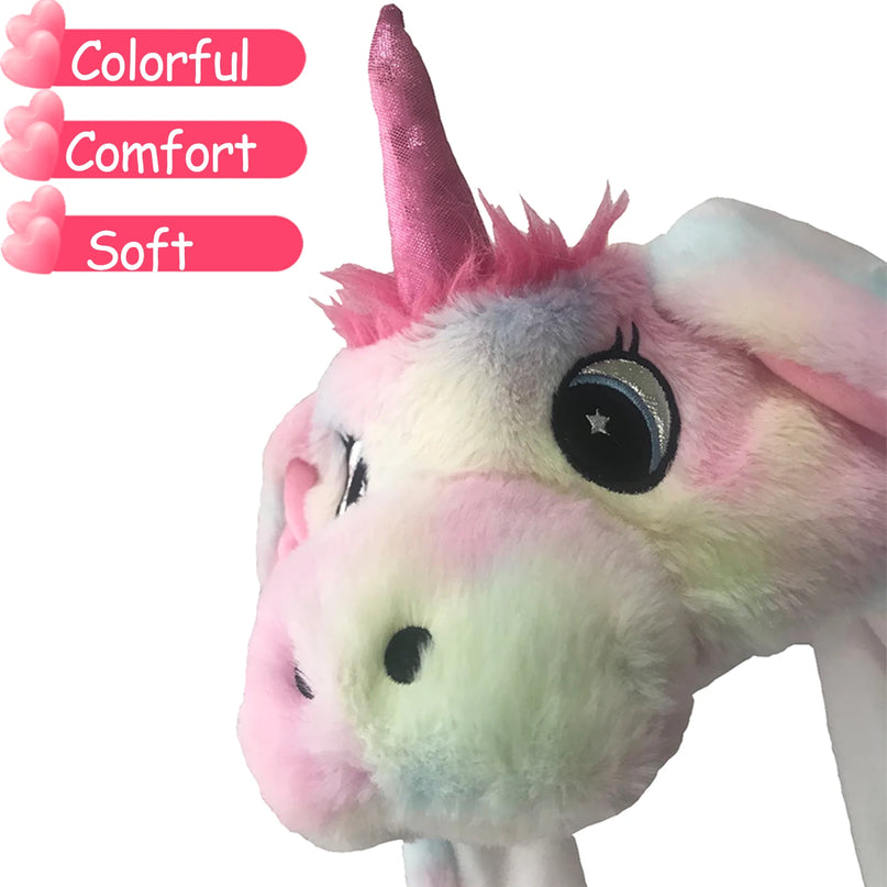 Einhorn Plüschtier Hut mit Beweglichen Ohren