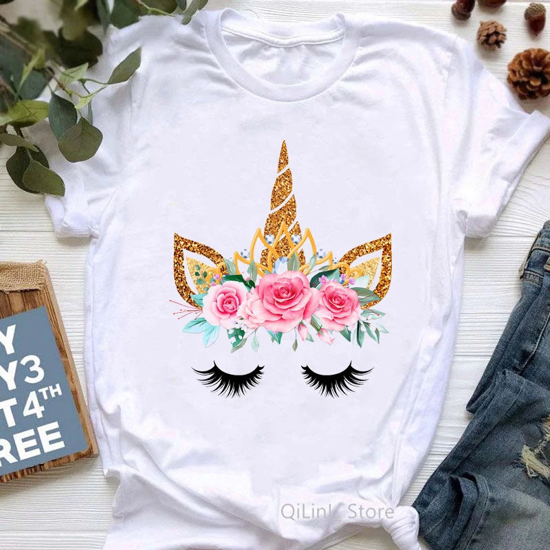 Dein blumiges Einhorn T-Shirt für den Sommer