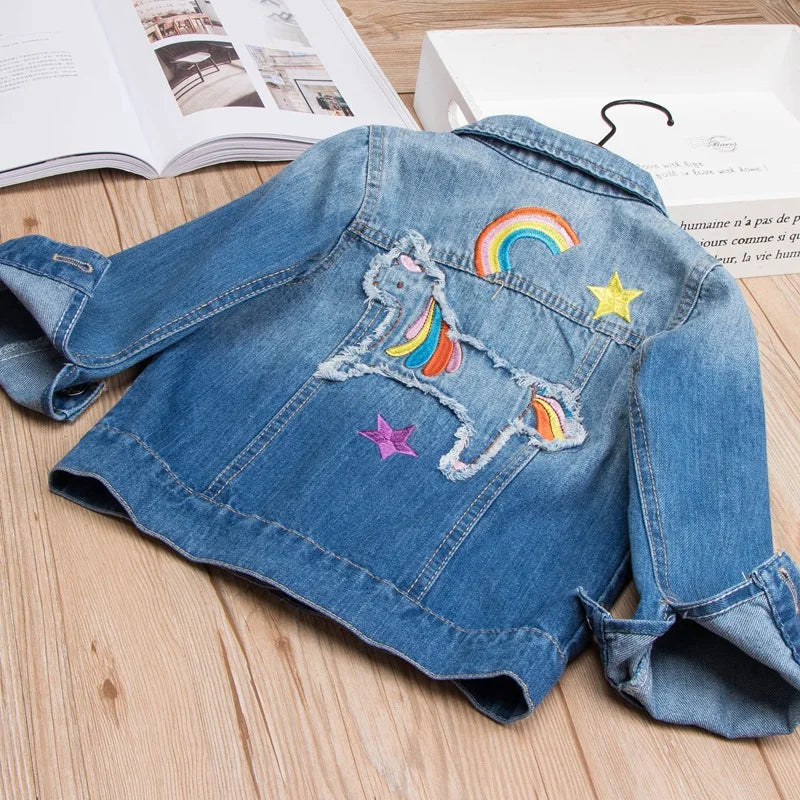 Deine coole Einhorn Jeans Jacke!