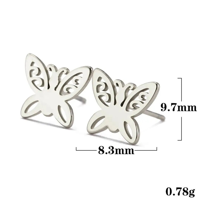 Glänzende Einhorn Ohrstecker in Silber
