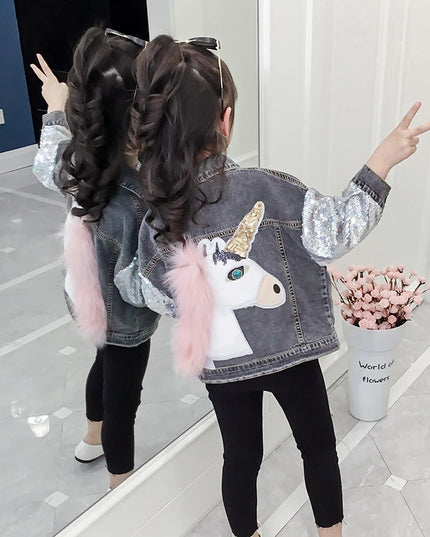 Deine glitzernde Einhorn Jacke für kleine