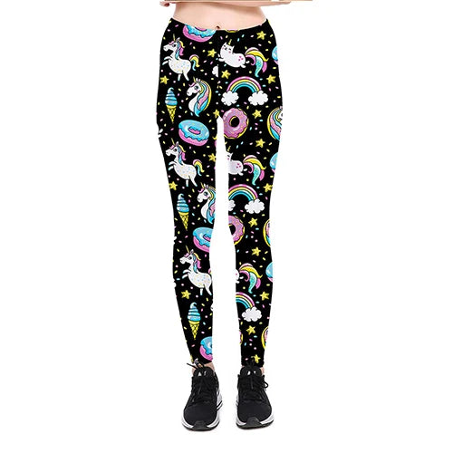 Deine Einhorn Leggings mit Eiscreme-Zauber!