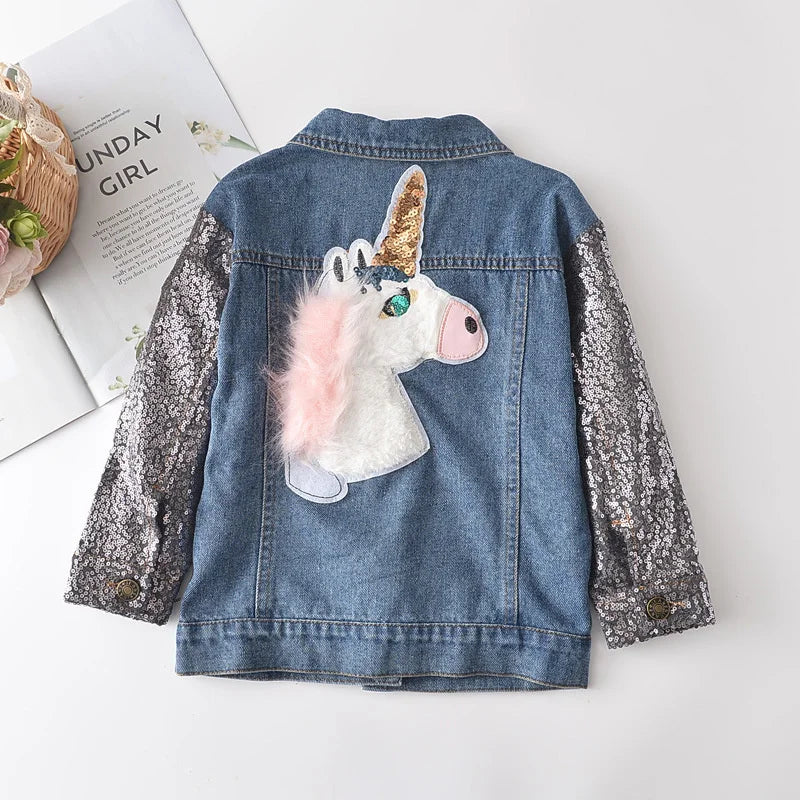 Deine glitzernde Einhorn Jacke für kleine