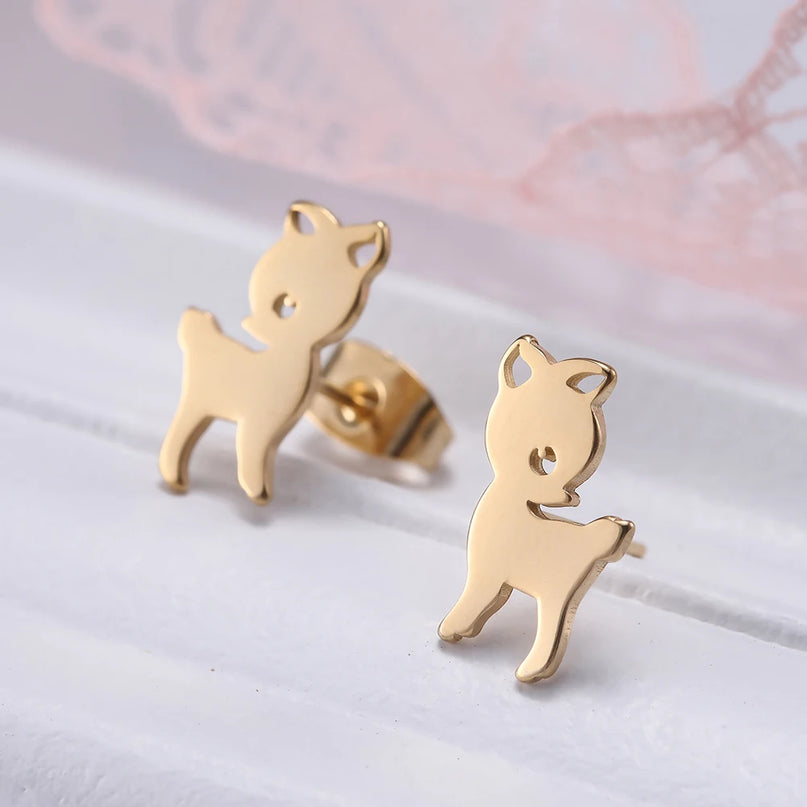 Goldene Einhorn Ohrringe, dein magischer