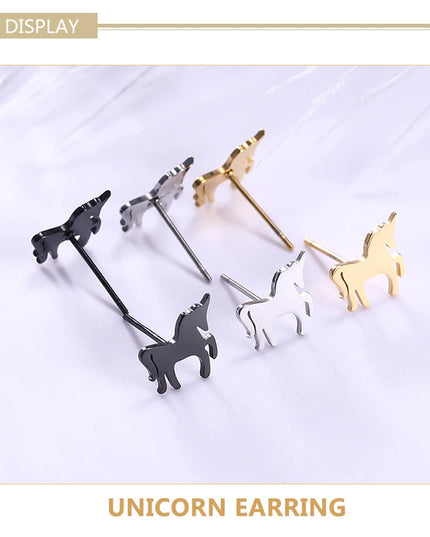 Coole Einhorn Ohrringe in Schwarz!
