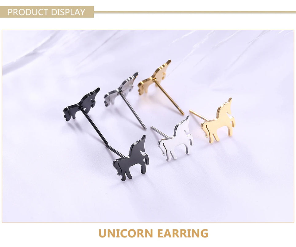 Goldene Einhorn Ohrstecker für dich