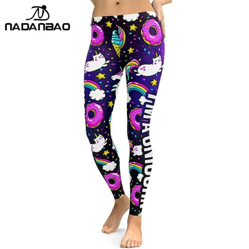 Deine Einhorn Leggings: Eiscreme-Regenbogen