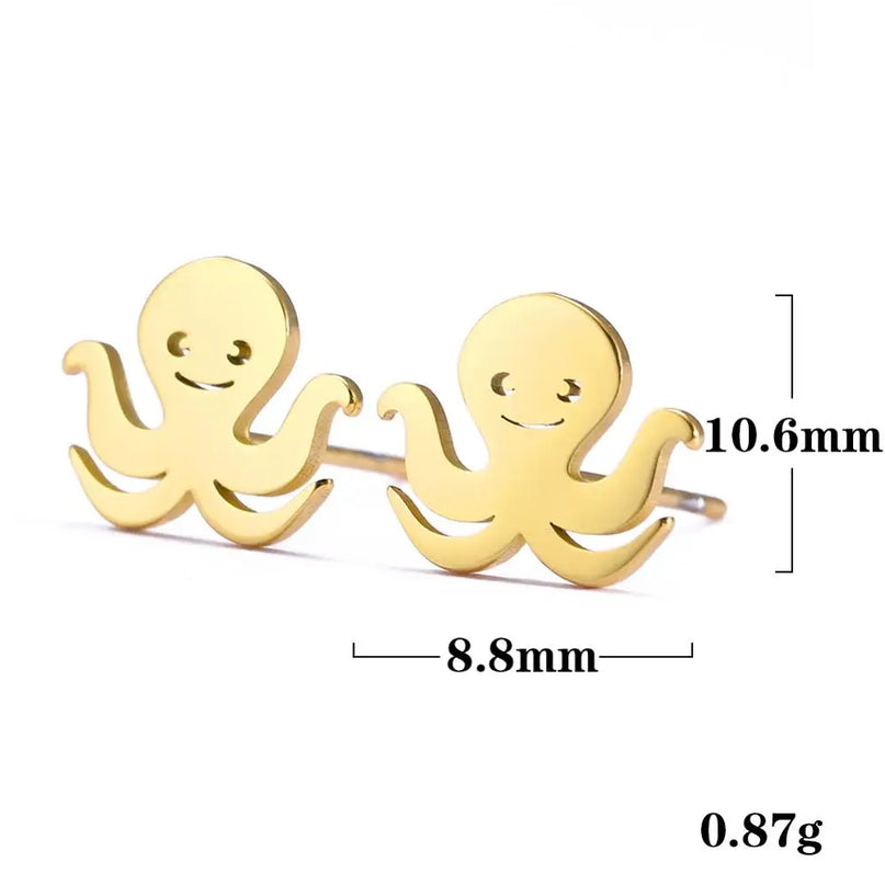 Goldene Einhorn Ohrstecker für dich