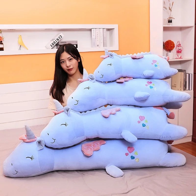 Dein riesiges flauschiges Einhorn Kissen!