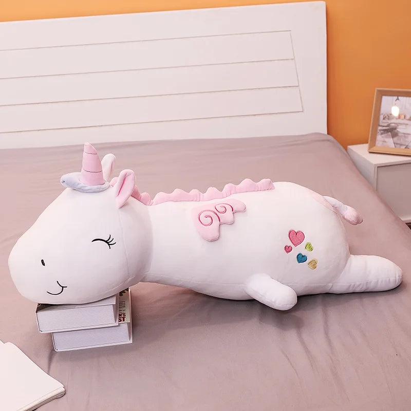 Dein riesiges flauschiges Einhorn Kissen!