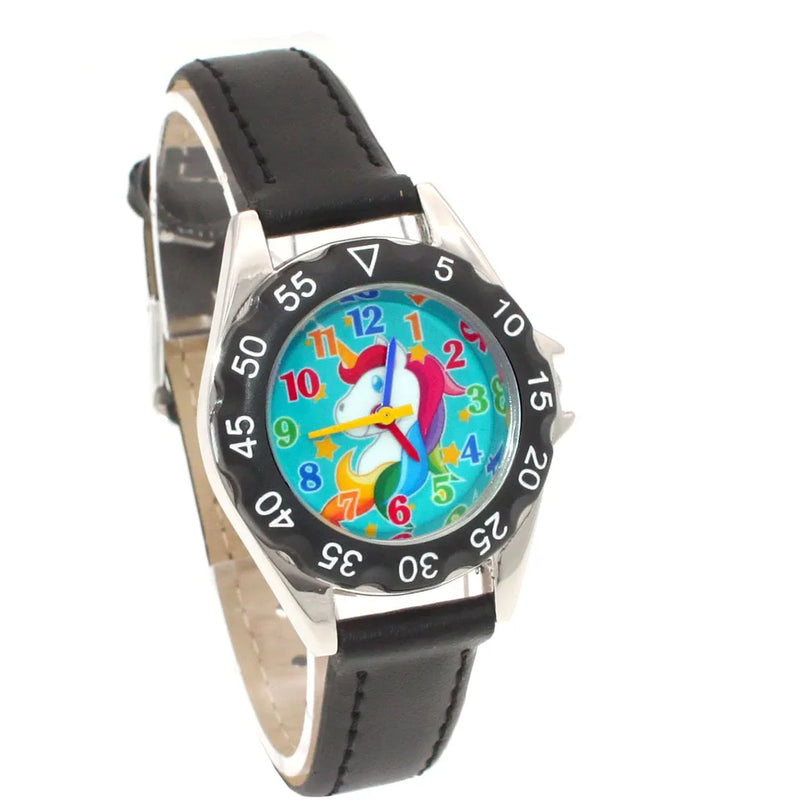 Deine stilvolle Einhorn Uhr aus Leder!